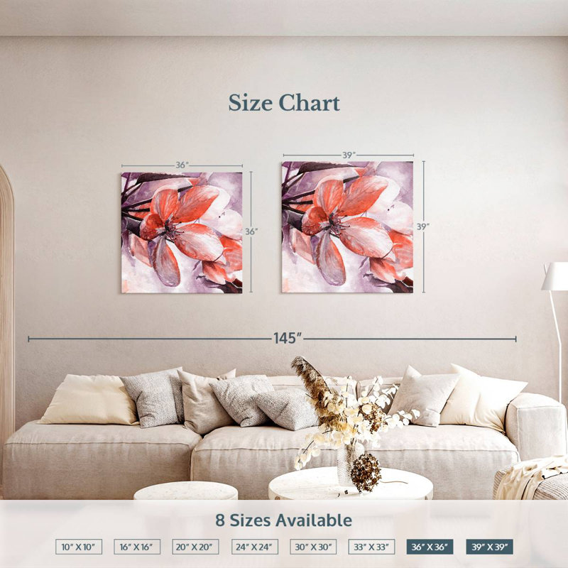 Harnek Japanese Cherry Blossom, 39" H x 39" W