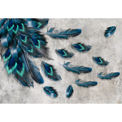 Peel & Stick Animal Wall Mural - Blown Feathers