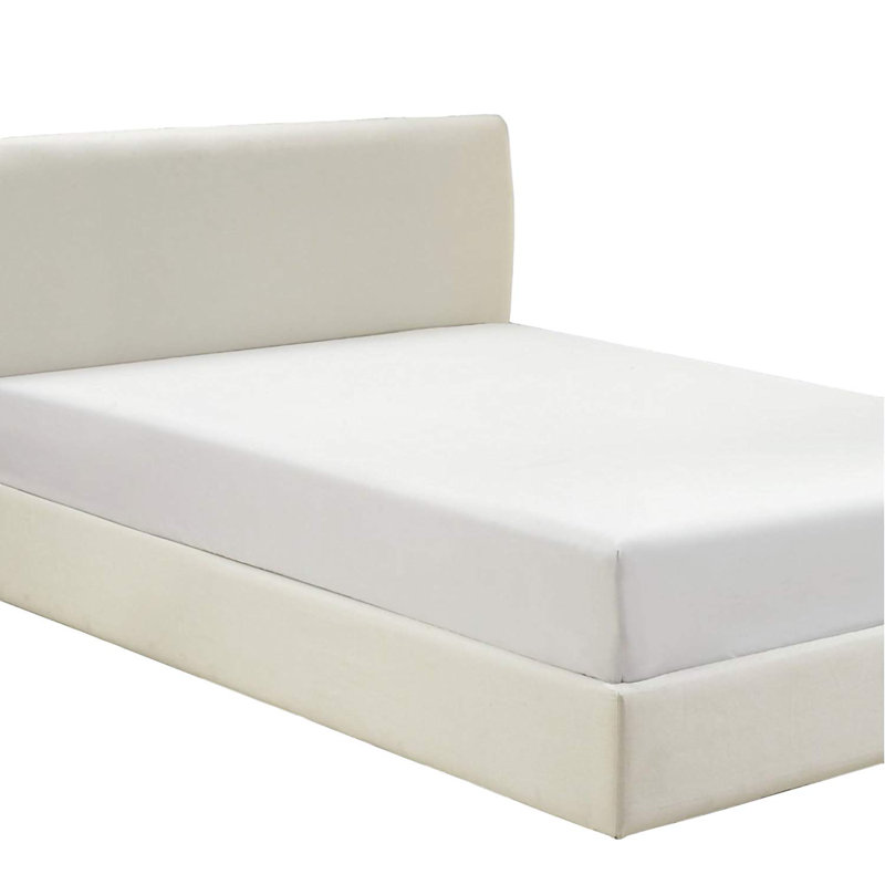 Percale Cotton Blend Fitted Sheet, White, Full Fitted Sheet