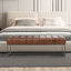 Banc en cuir véritable Owen de 51 po de large Owen-629644125