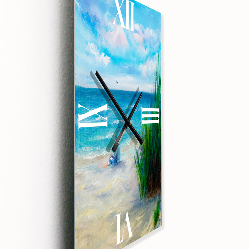 Horloge murale Couple in Love by the Beach, Grand