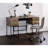 Rustic Style Desk With Oak Finish And Availability Feature Stylish Writing Ample Storage Options