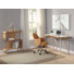 Piece Glass Executive Desk Office Set