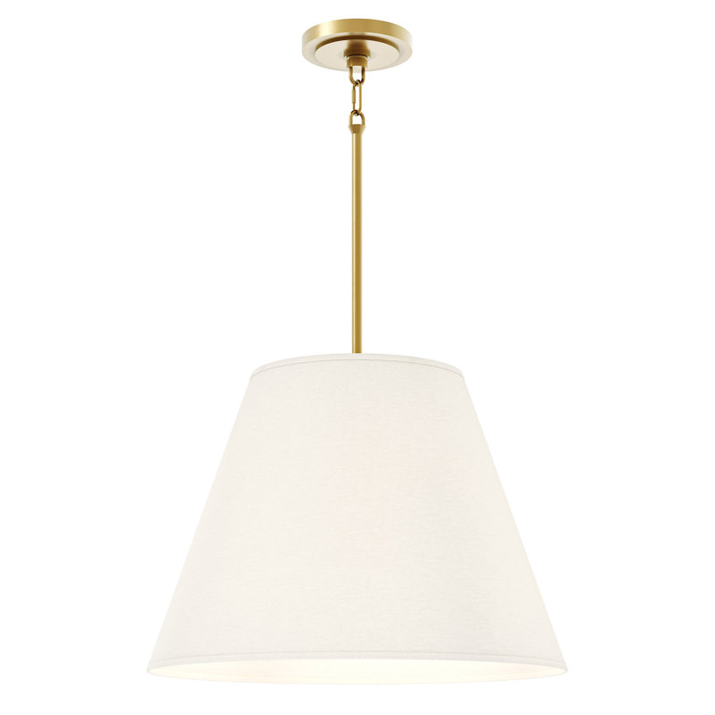 4 - Light Pendant, Modern Brass, Shannon Oyster
