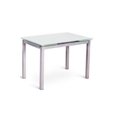 Brisco Extendable Rectangular Glass Top Dining Table