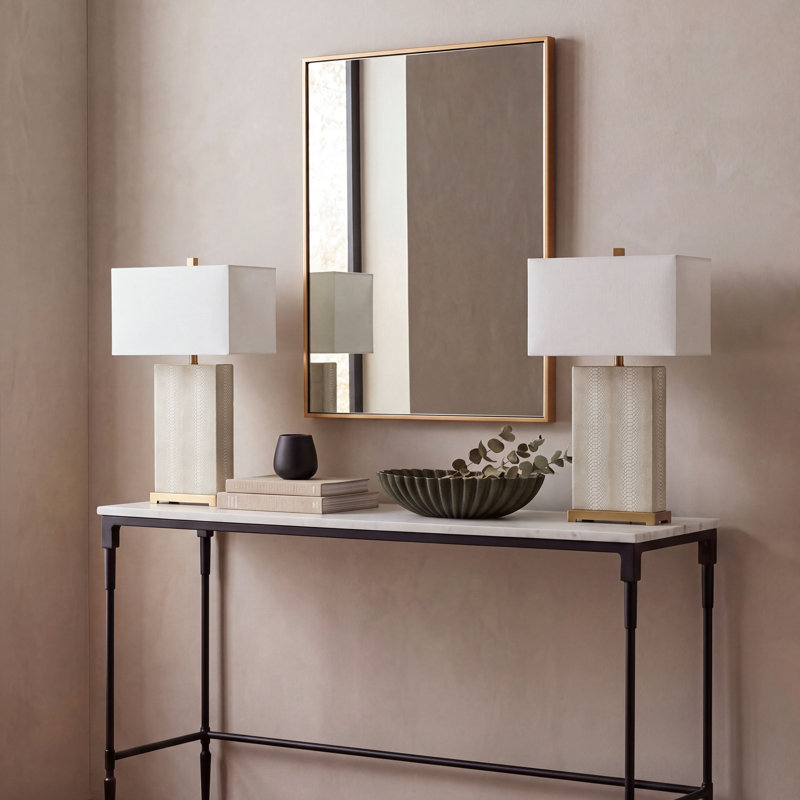 Ensemble de lampes de table 29,5 "Chansoo, Crème reptile