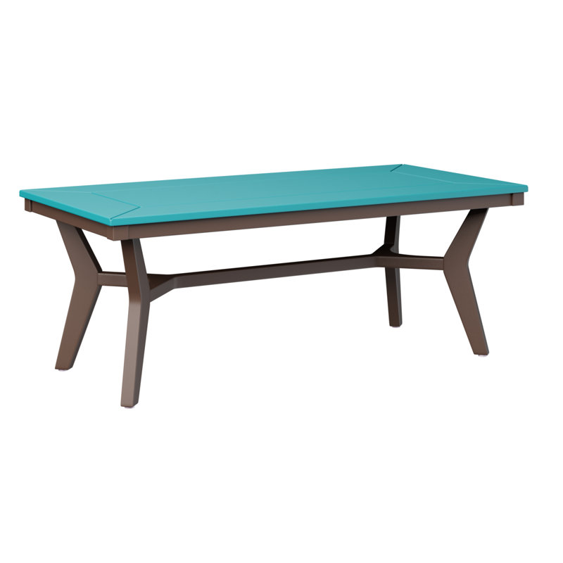 Table basse berlinoise Berlin, Chocolat / Brun, Bleu Aruba
