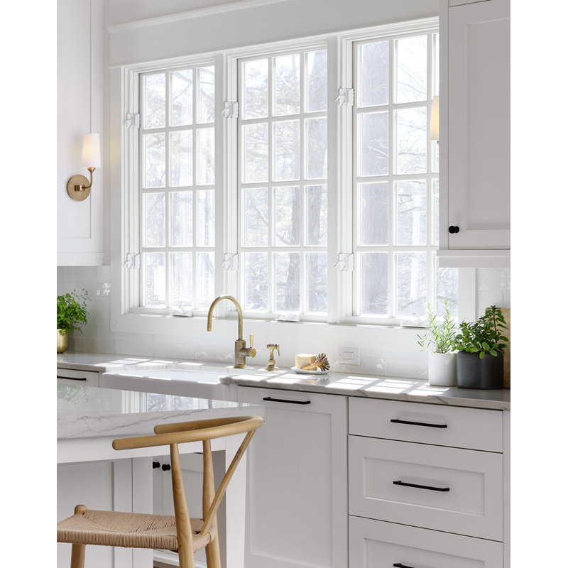 Lewis Single Light Wall Sconce with Paper Shade, Black Oxide