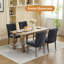 Chaises de salle à manger noires avec revêtement en chenille (ensemble de 2)-977023829