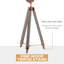 Sipple 100cm Gold/Grey Tripod Floor Lamp