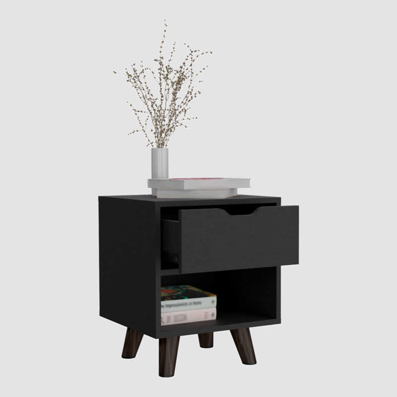 Table de chevet Ayva, Noir