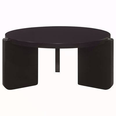 Harrison Black Round Solid Wood Coffee Table