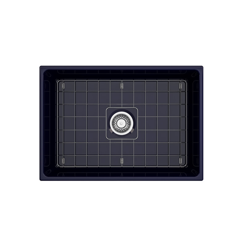 27 in. L Farmhouse Kitchen Sink, Sapphire Blue