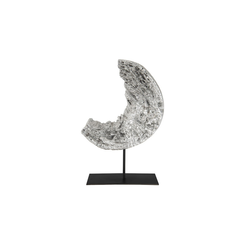 Cast Eroded Wood Circle on Stand Figurine