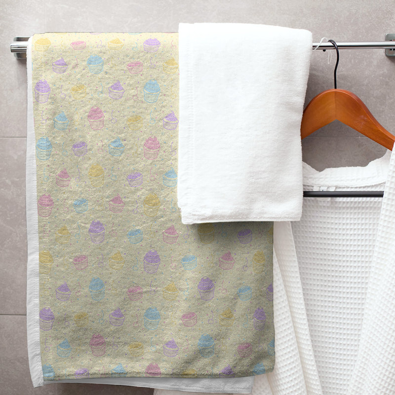 Katelyn Elizabeth Cotton Blend Bath Towel, Yellow/Black