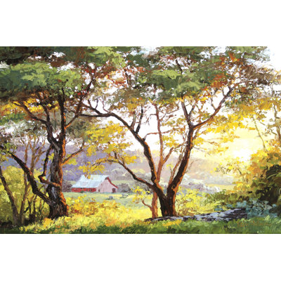 Burnished Landscape - Wrapped Canvas Painting