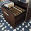 Bureau en L, finition brune