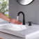 Circular Double Cross Handles Widespread Bathroom Faucet