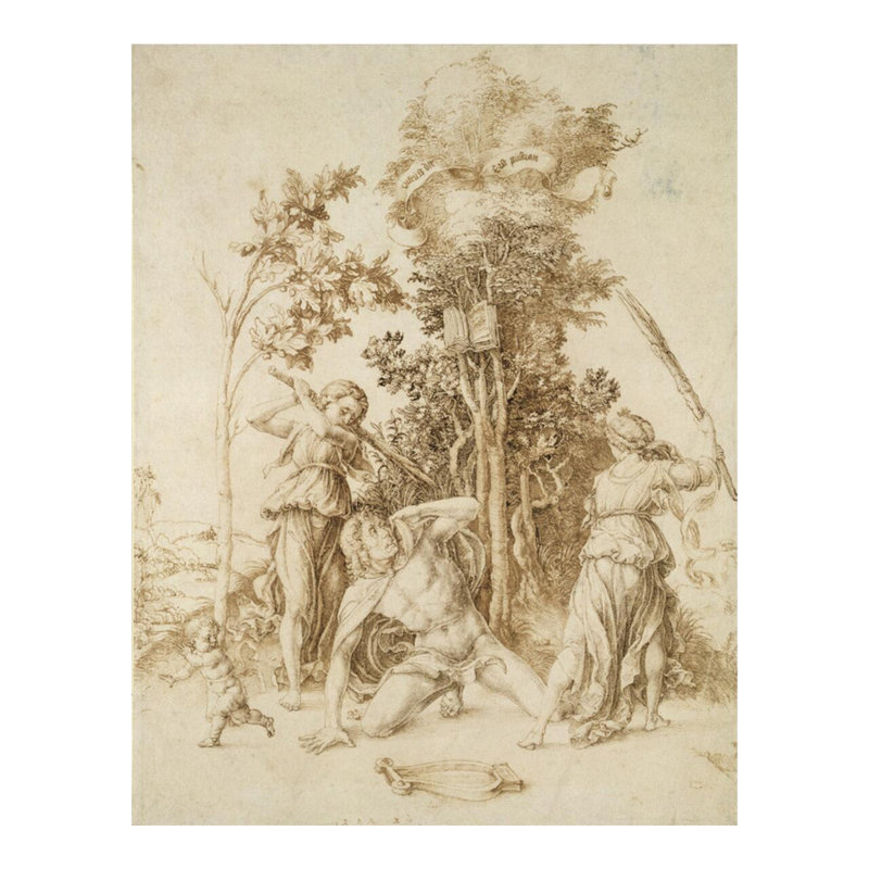 La mort d'Orphée par Albrecht Dürer - Estampe numérique, H 20 po x l 16 po