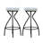 29'' Floral Print Counter Height Bar Stool with Footrest, Set of 2, Upholstered Round Barstools for Kitchen and Dining Room-1445419969