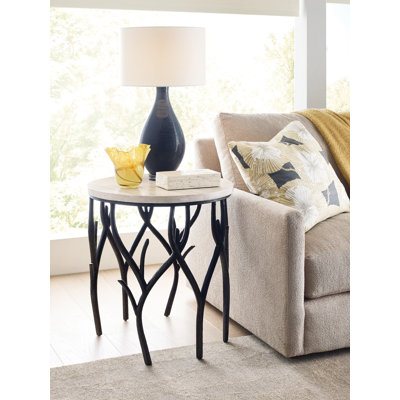 Stone Top End Table
