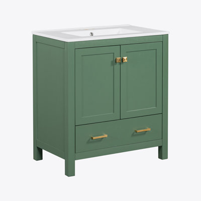 Ensemble de meuble-lavabo 60 po avec double meuble-lavabo (séparé), double lavabo en céramique, tablette de rangement et tiroirs séparés (miroir non inclus) - Solution de salle de bain moderne pour salles de bain spacieuses