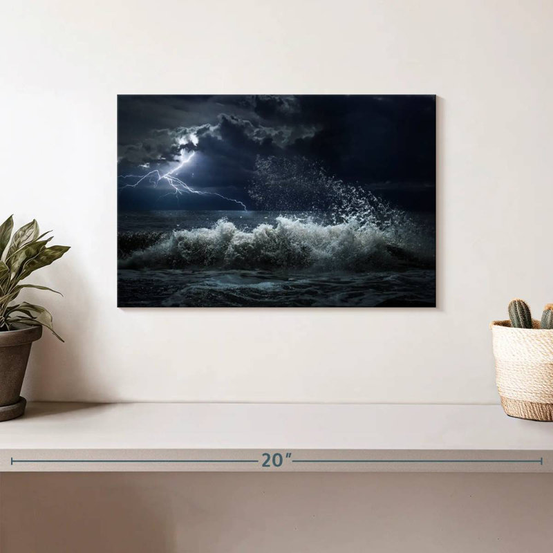 Gillard Seascape Lightning Storm, 8" H x 12" W