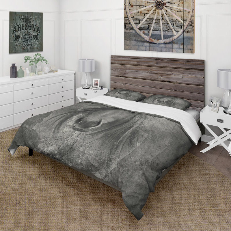 Farmhouse Horse - Ensemble de housse de couette animaux - Microfibre de polyester, Blanc/noir