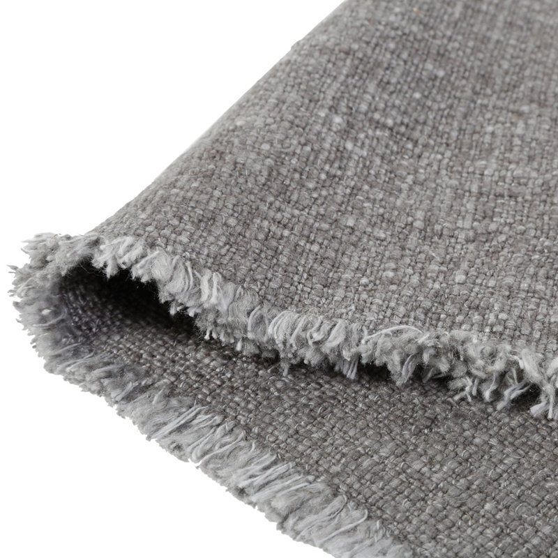 Oakville 19" Linen/Cotton/Polyester Placemat, Charcoal