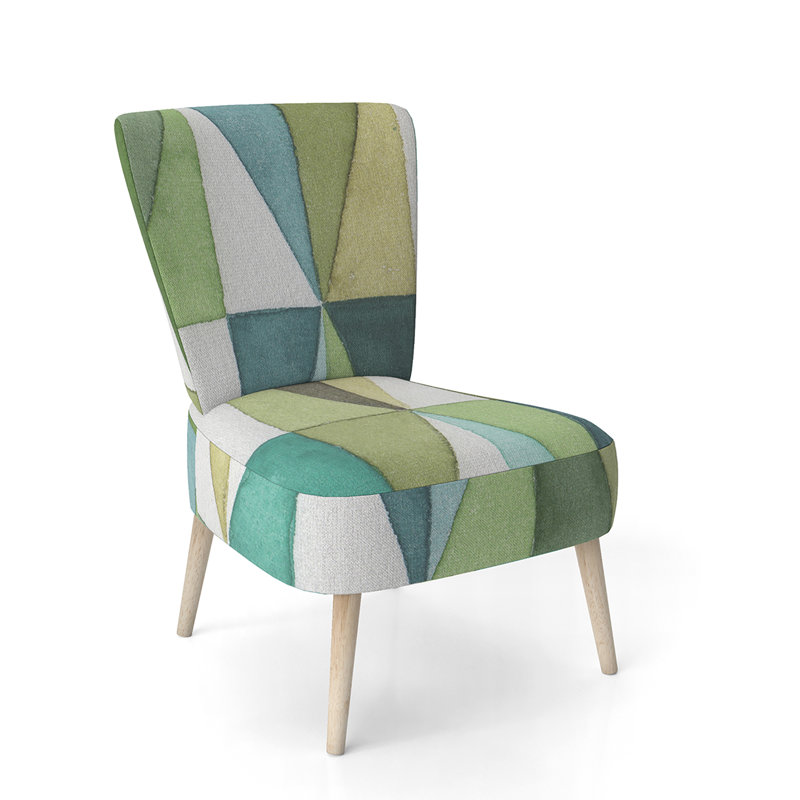 Chaise d'appoint rembourrée Mid-Century
