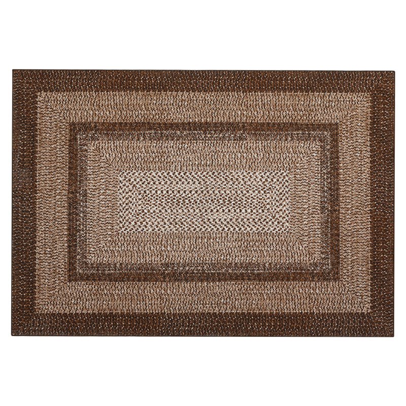 Imprimé tressé à géométrie moderne pour chambre de bébé, maison ou bureau, Rectangle 9' x 12', Brown