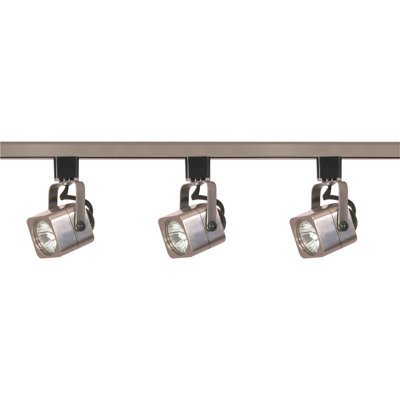 Ensemble de rail d'éclairage carré 3 lumières