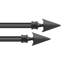  Ensemble de 2 tringles à rideaux extensibles pour fenêtres et portes à longueur ajustable avec embouts de flèche plats de designer (3/4 po de diamètre)-86896998-86897000