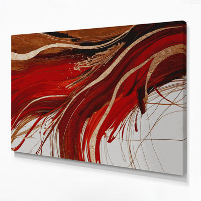Lyrical Abstraction 1 Brown Canvas Wall Art