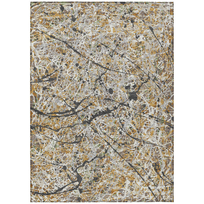 Machine Washable Indoor/Outdoor Jozwiak ACN2389 Abstract Rug, Rectangle 9' x 12'