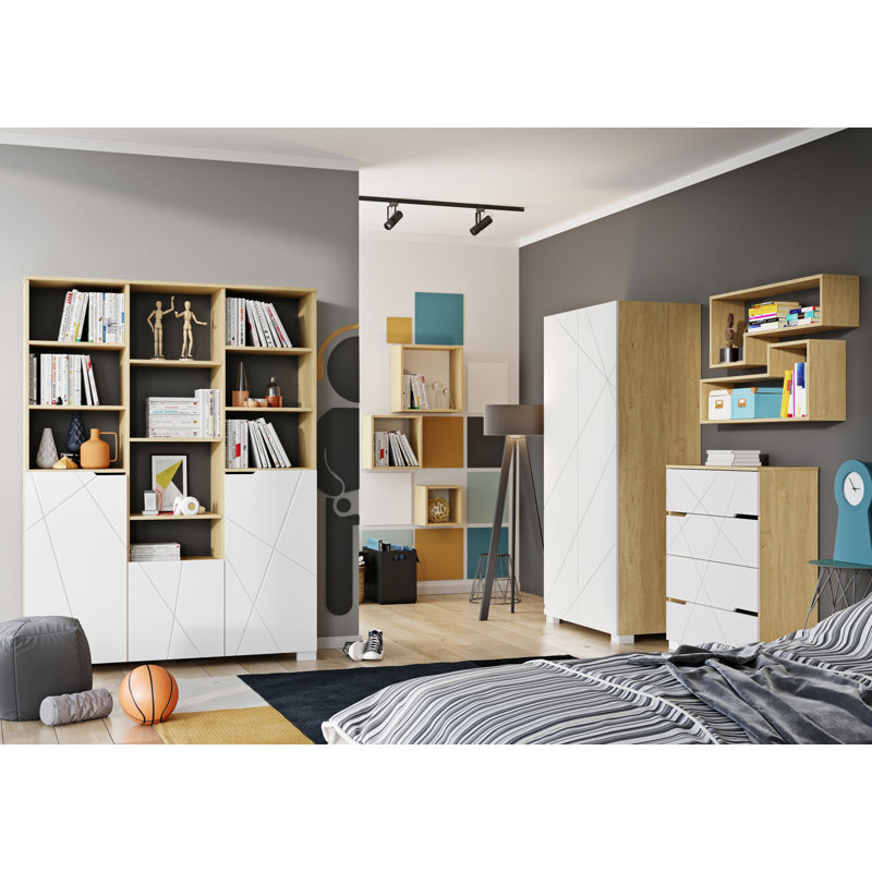 6 Piece Accent Shelf, Brown