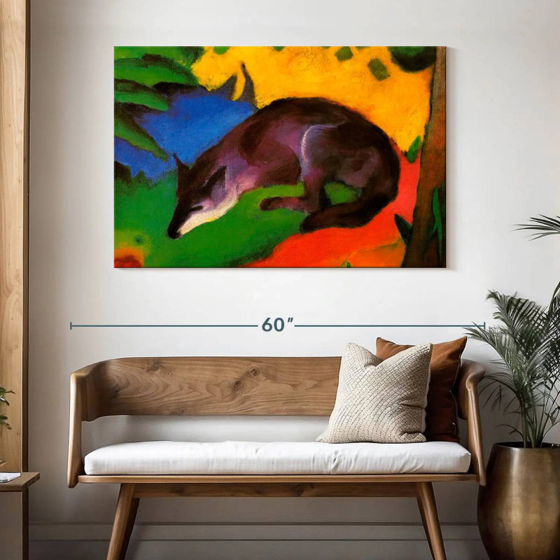 Brampt Blue-Black Fox, 32" H x 48" W