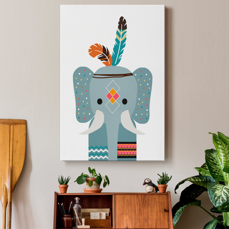 " Boho Elephant ", 18" H x 12" W x 1.5" D