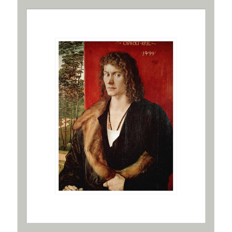 Portrait d'Oswolt Krel par Albrecht Dürer, impression giclée sur cadre, H 16,2 po x l 13,75 po