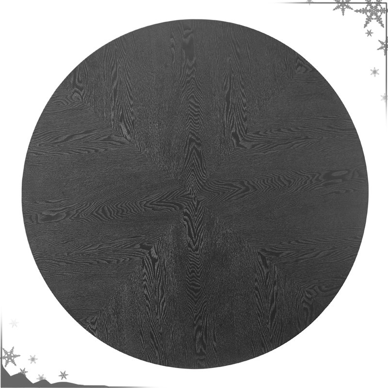 Table basse 48,47 po avec base en métal stable de style moderne, noir, facile à entretenir et élégante