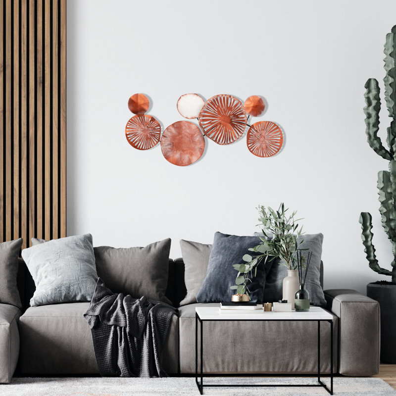 Hand-Painted Decorative Metal Wall Accessory, 31.1 x 13.8 inches | 100% Metal, Thickness: 0.03 inches | Unique Color Variations, Perfect for Home Décor & Modern Interiors, Durable and Stylish Design