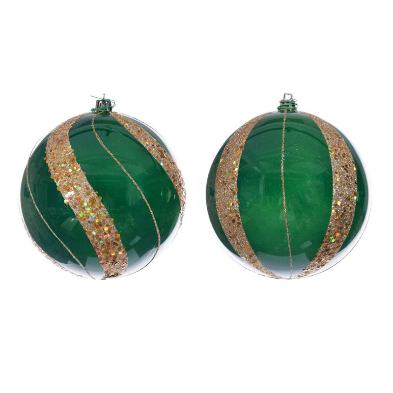 Assortiment d'ornement perle à paillettes perle., H 4,75 po x l 4,75 po x P 4,75 po, Perle rose vif