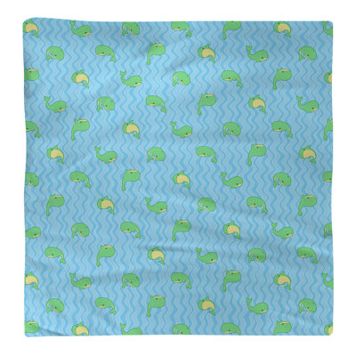 Serviette de coton à motif baleines