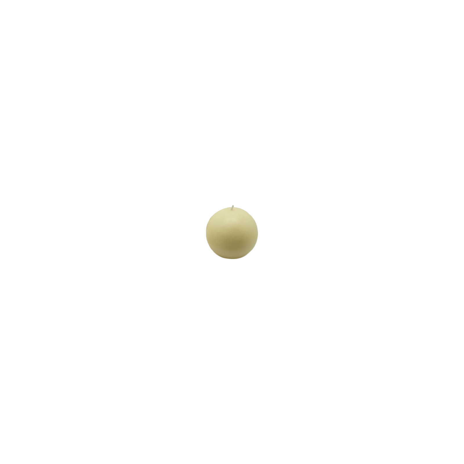 Ball Candle, 2" Diameter, Set of 12, Pale Ivory