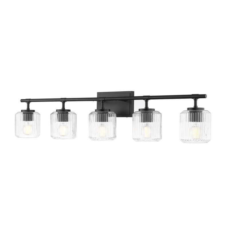 Ensemble de meuble-lavabo 5 lumières Braggs, Noir mat