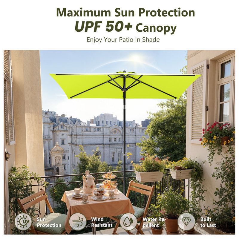 210cm Balcony Parasol, Green