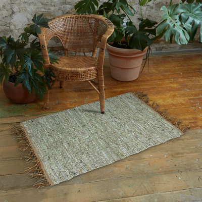 Hand Tufted Boho Accent Rug with Tassels