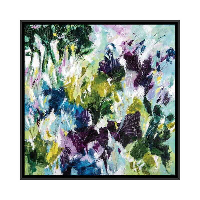 « Nature Imprints III » par Cristina dalla Valentina, impression d’art graphique, Toile avec cadre noir, Pas de tapis