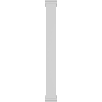 Square Non-Tapered Smooth  Endura-Craft Column Wrap Kit, Prairie Capital & Base