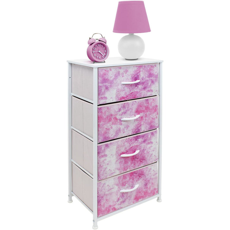 Commode 4 tiroirs l 11,87 po, Rose Tie-Dye